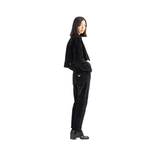 Five-pocket velvet denim jeans