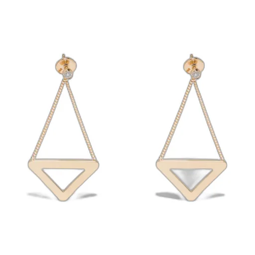 Eternal Gold cut-out drop earrings in yellow gold with diamonds