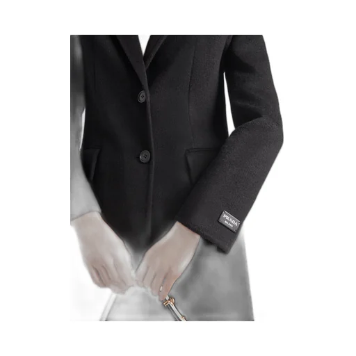 Single-breasted cashgora coat