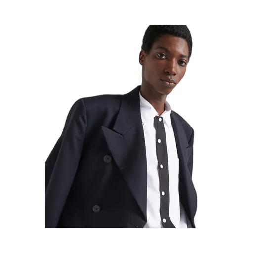 Double-breasted wool jacket
