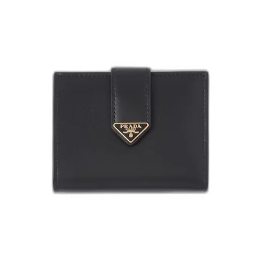 Logo Plaque Front Flap Wallet