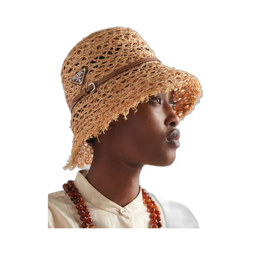 Raffia bucket hat