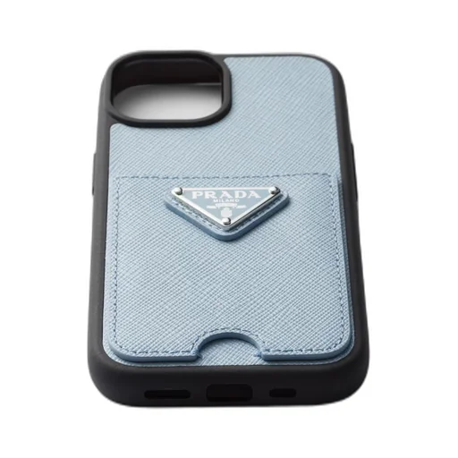 Saffiano leather cover for iPhone 15