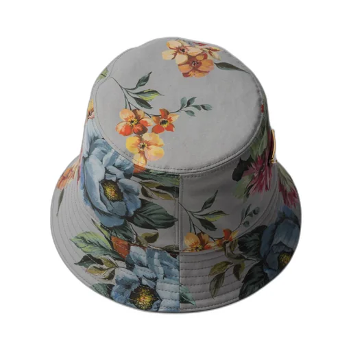 Reversible printed cotton bucket hat