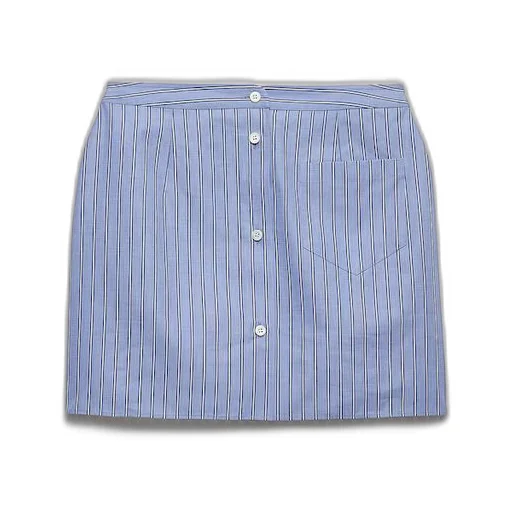 Striped chambray miniskirt