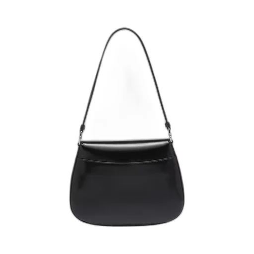 Prada Cleo brushed leather shoulder bag with flap