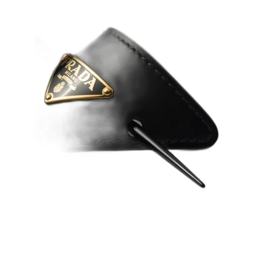 Leather hair clip