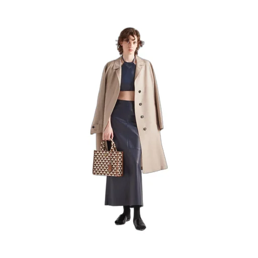 Long nappa leather skirt