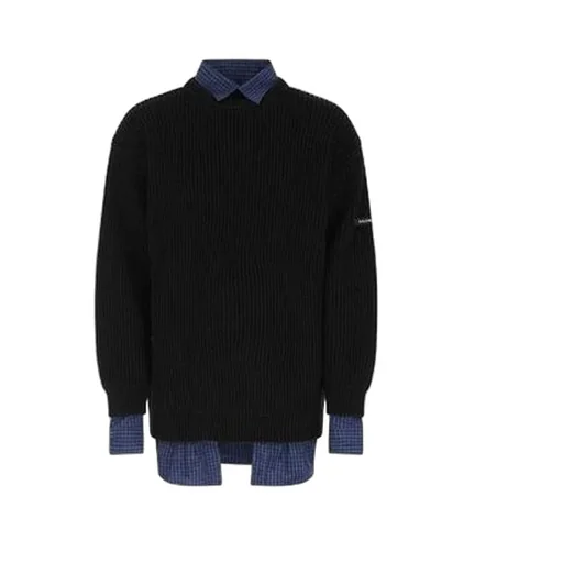Shirt Detail Layered Jumper