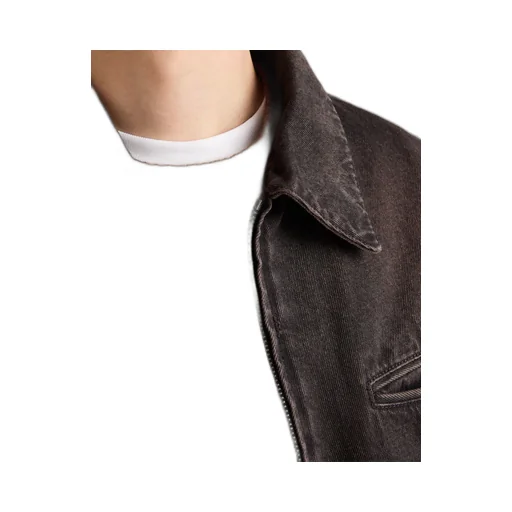 Padded denim blouson jacket
