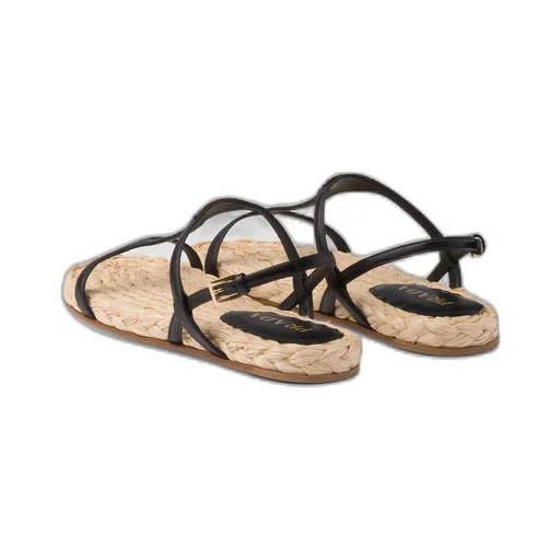 Flat nappa leather sandals