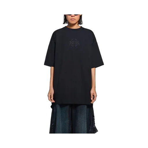 Logo Pattern Round Neck T-Shirt