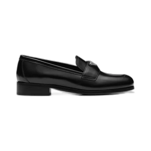 Brushed leather loafers