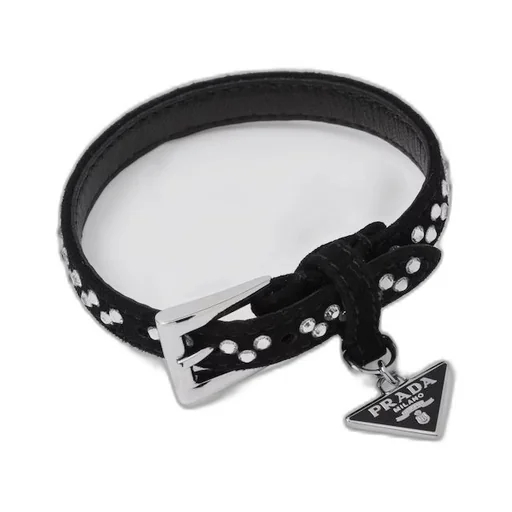 Suede bracelet with crystals
