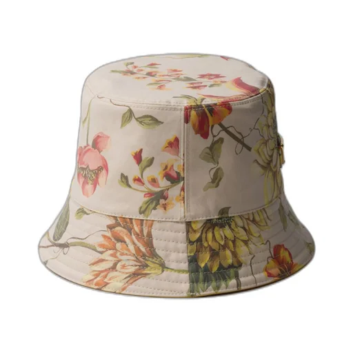 Reversible printed cotton bucket hat