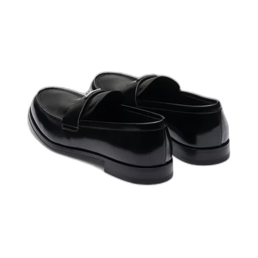 Brushed leather loafers