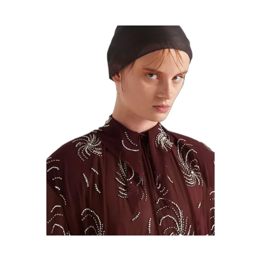 Embroidered georgette dress