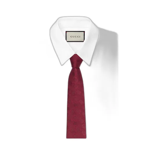 Horsebit silk jacquard tie