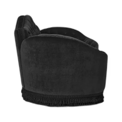 Capitonné camelback sofa