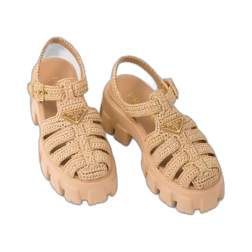 Monolith crochet cage sandals