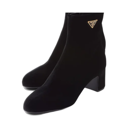 Velvet booties