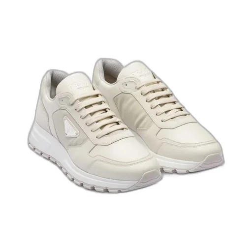 Nubuck and Re-Nylon high-top sneakers