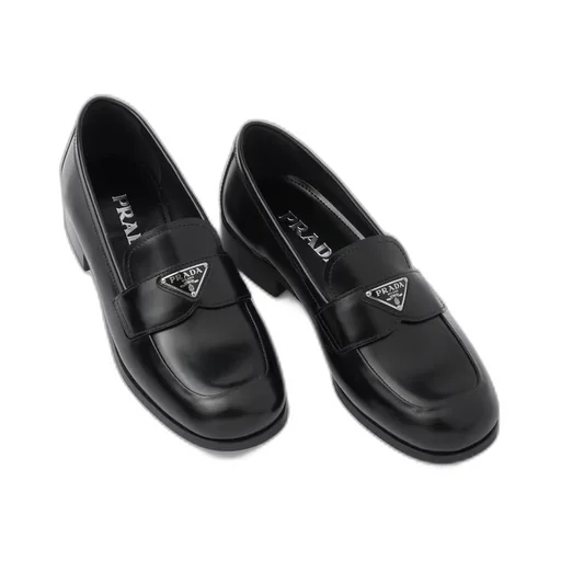 Brushed leather loafers