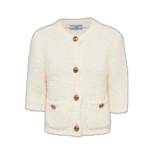 Bouclé mohair cardigan