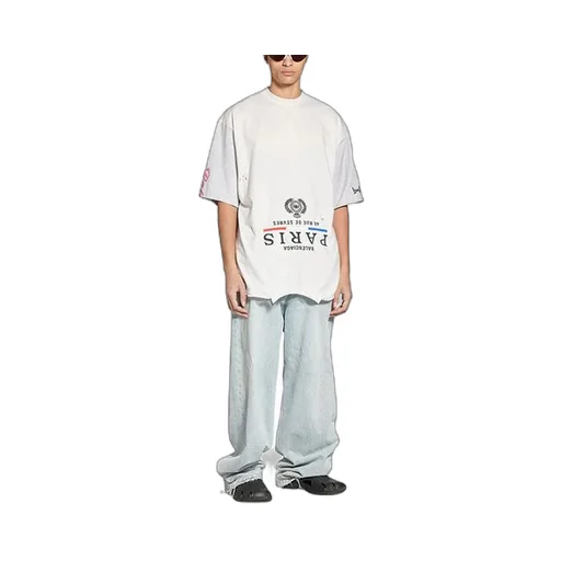 Paris Upside Down T-Shirt Oversized