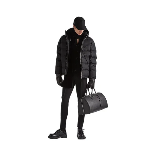 Cropped Re-Nylon down jacket