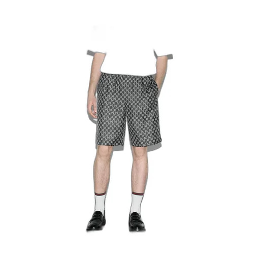 GG print silk twill shorts