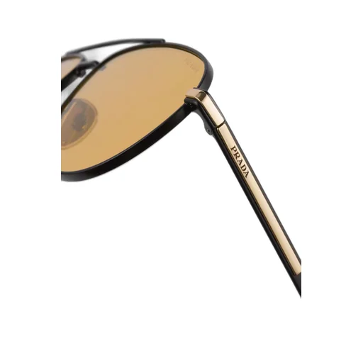 Sunglasses with iconic metal plaque