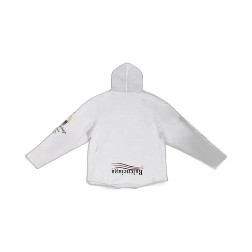 Paris Upside Down Hoodie Oversized