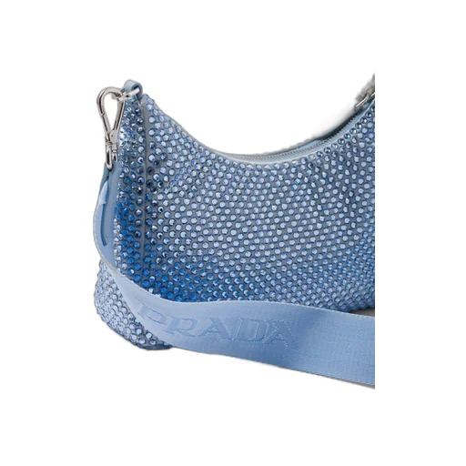 Prada Re-Edition 2005 satin bag with crystals