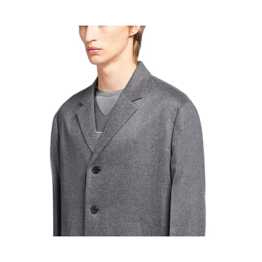 Single-breasted cashmere coat