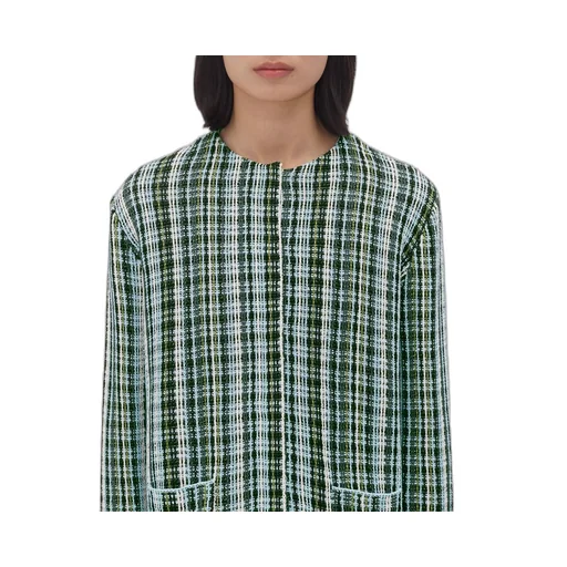 Cotton Viscose Check Jacket