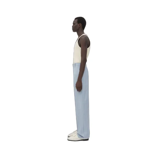 Viscose Silk Trousers With Embroidered Detail