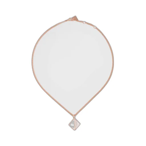 Eternal Gold pendant necklace in pink gold with diamonds and mother-of-pearl