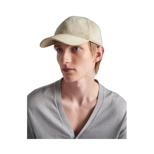 Worn bull-denim baseball cap