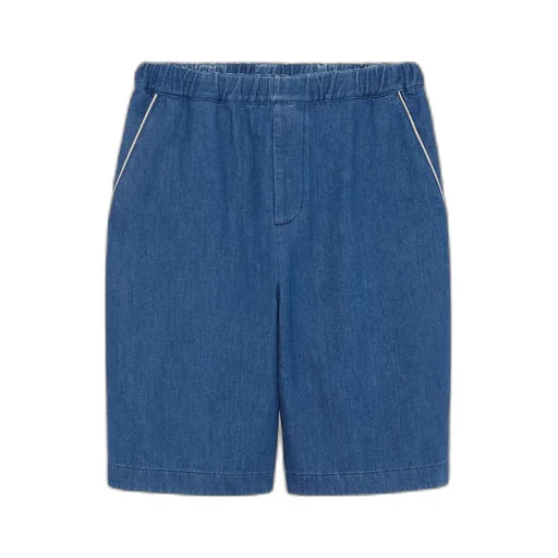 Denim shorts with G Gucci patch