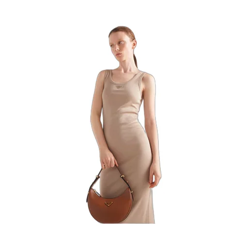 Ribbed knit cotton dress