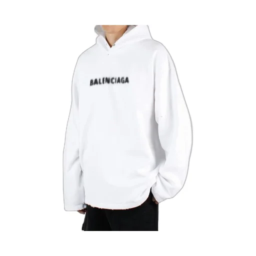 Blurred Logo Distress Hoodie