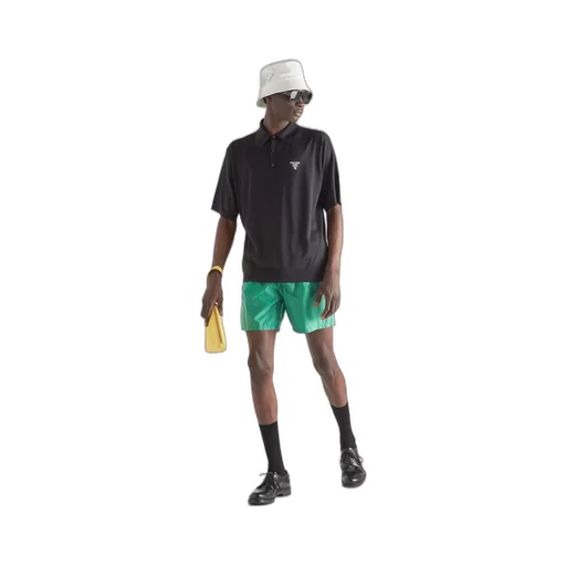 Silk polo sweater