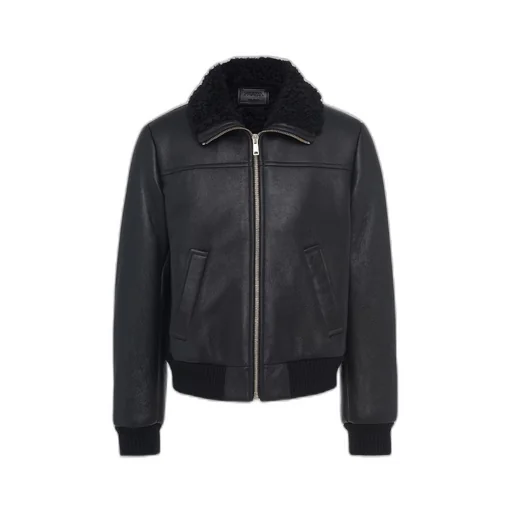 Shearling bomber jacket