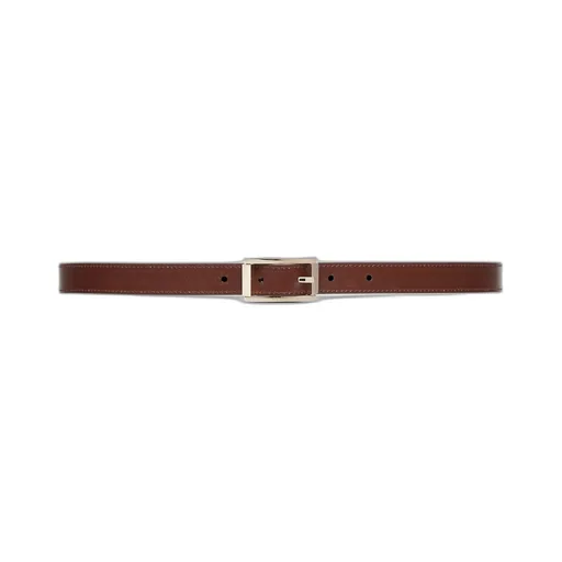 Reversible thin belt with rectangular buckle