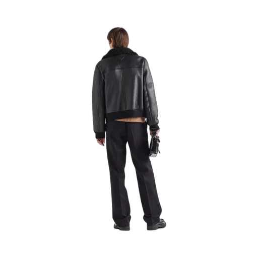 Shearling bomber jacket