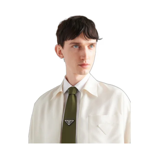 Re-Nylon gabardine tie