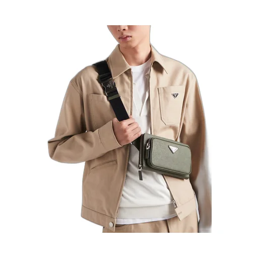 Saffiano leather belt bag