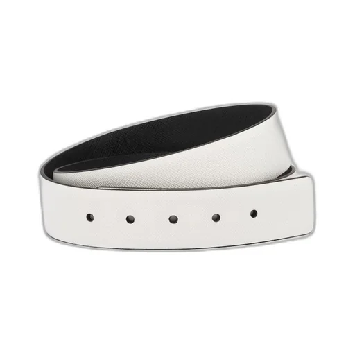 Reversible Saffiano leather belt strap