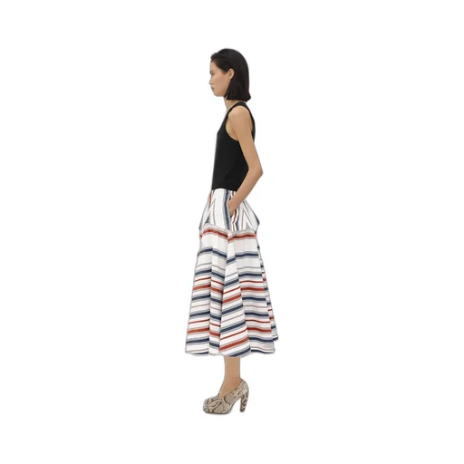 Striped Cotton Skirt